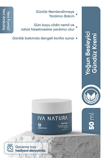 Iva Natura Organik Gündüz Kremi Kara Mürver & Aloe Vera Özlü – Nem Dengeleyic...