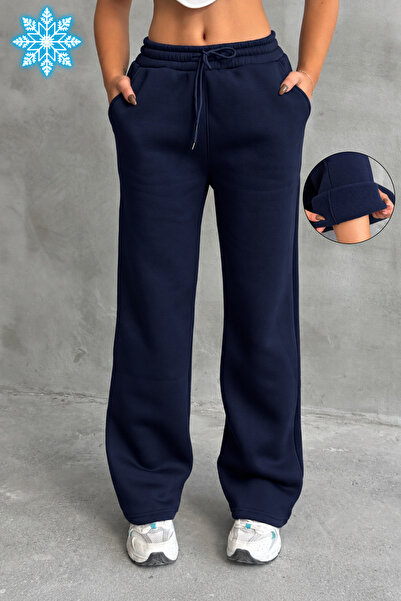 Nordmende Women's Winter 3-Thread Fleece Lined Baggy Sweatpants