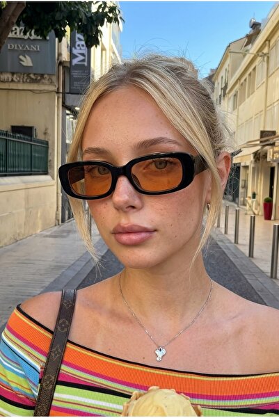 MACERATİ Chunky Black Orange Sunglasses