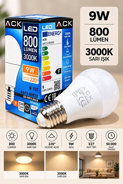 MINIMAL ETICARET VE BILGI TEKNOLOJILERI ACK 9w LED Ampul ( Provided By Samsun...