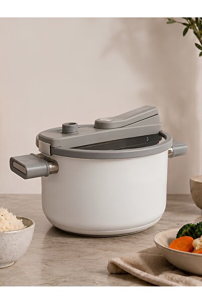 parlahome Safety+ Low Pressure Cooker Magic Pro series 5.7L, Stainless steel ...