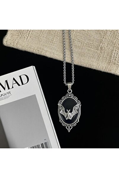 Choice1 60cm A Hot-selling Gothic bat stainless steel pendant necklace jewelr...