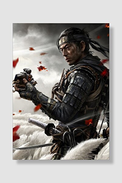postick Ghost Of Tsushima Oyun Posteri Kalın Parlak Kuşe Kağıdı