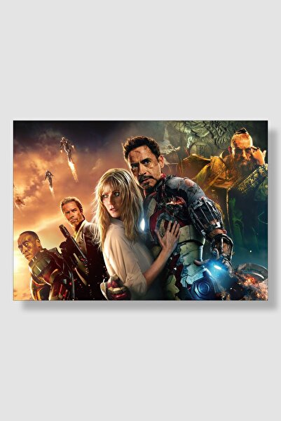 postick Marvel Iron Man Film Posteri Yüksek Kaliteli Kalın Parlak Kuşe Kağıdı