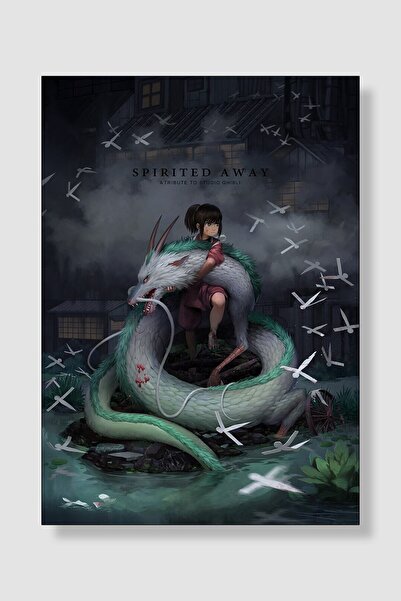 postick Spirited Away | Ruhların Kaçışı Anime Posteri Kalın Parlak Kuşe Kağıdı