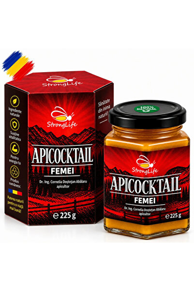 ApiCocktail ® Femei - 225g cocktail apicol din miere, polen, propolis, laptis...