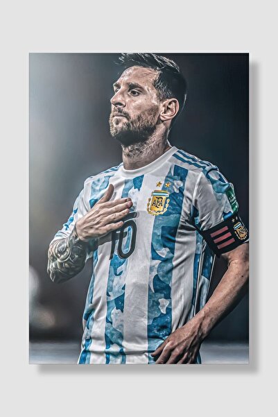 postick Lionel Messi Spor Posteri Kalın Parlak Kuşe Kağıdı