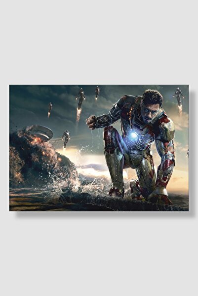 postick Marvel Iron Man Film Posteri Yüksek Kaliteli Kalın Parlak Kuşe Kağıdı