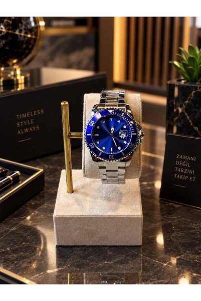 RASCAN Blue Color Metal Cord Men's Wrist Watch