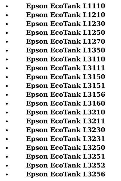 TecHarbor Epson 2 Siyahlı EcoTank L3250 L3252 L3151 L1110 L1210 L3211 L3266 L3296 L5190 L3256 Yazıcılara Uyumlu 103 Muadil Mürekkep Seti