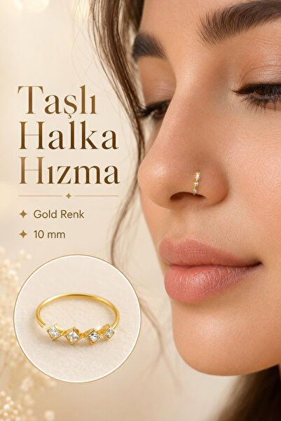 Sacce Scarves&Accessories Gold Renk 925 Ayar Gümüş Halka Hızma