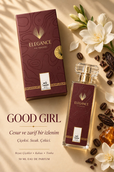 silver elegance vip perfume Good Girl Kadın Parfümü EDP 50 ml – Badem, Sümbül...