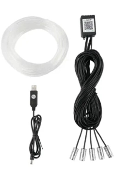 Tai Bandă LED cu fibră optică pentru mașină cu Bluetooth