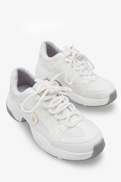 İNNABUTİKK Libby Women's Wedge Sneaker Sports Shoes - White