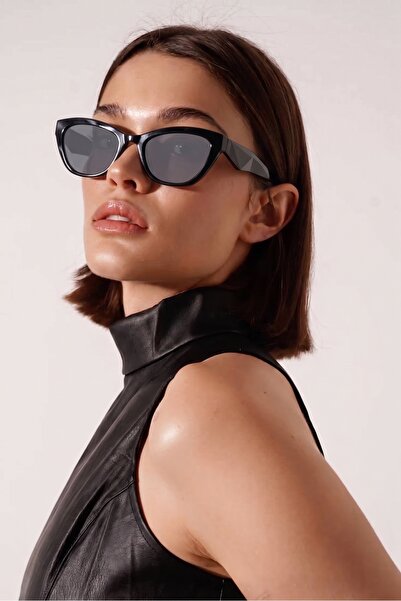 Y-LONDON EXCLUSİVE Black Uv400 Cat Cool Tasarım Kadın Güneş Gözlüğü
