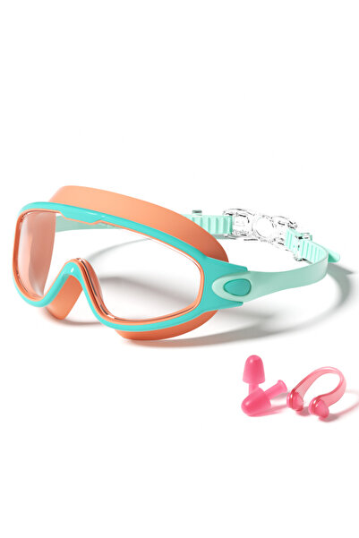Choice1 Orange HD Anti-Fog Kids Swim Goggles Waterproof Anti-UV Wide View Swi...