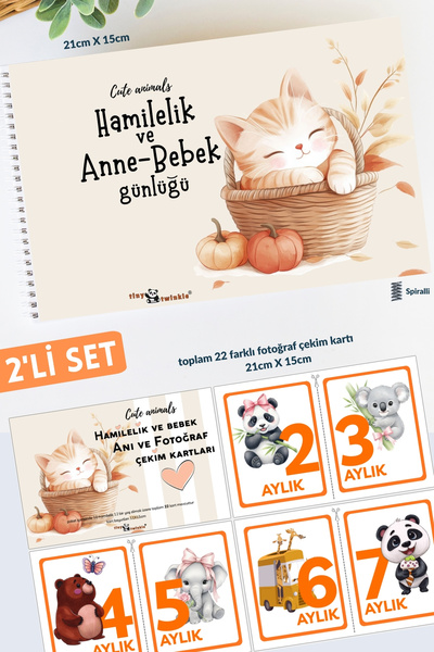 Lodos 2'Lİ SET Hamilelikten Bebeğin İlk Yaşına Tüm Anılarınız Tek Defterde Ha...
