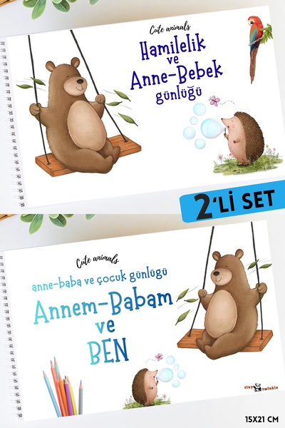 Lodos 2'Lİ SET Hamilelikten Bebeğin İlk Yaşına Tüm Anı Defteri ve Çocuk Günlü...