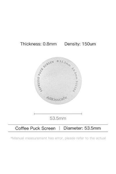 Choice4 53.5mm 0.8mm Alikisscafe Espresso Puck Screen 51mm 53.5mm 58.5mm Filt...