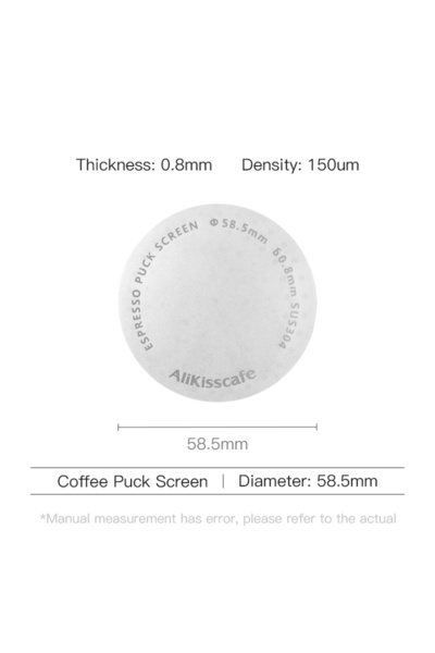 choice2 58.5mm 0.8mm Alikisscafe Espresso Puck Screen 51mm 53.5mm 58.5mm Filt...