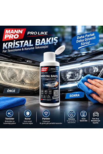 Pro-Kararmış Farları 50 saniyede içinde Yenileyen Nano Kristal sıvı 150 ML (Far temizleyici)