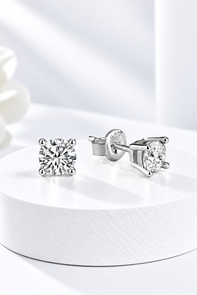 jelux silver Gümüş 925 Ayar Zirkon 5 Mm Tel Tırnak Tek Taş Pırlanta Montür Gü...