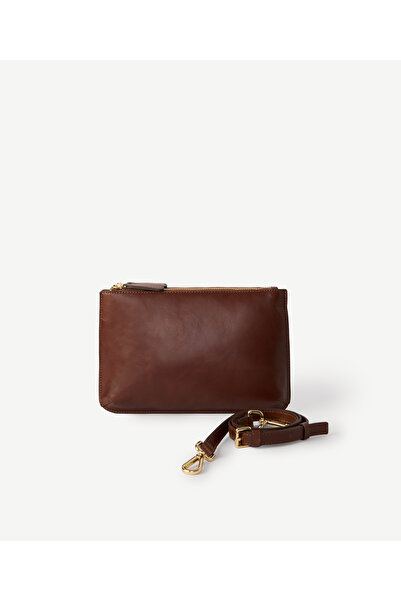 Yargıcı Double Zipper Leather Crossbody Bag