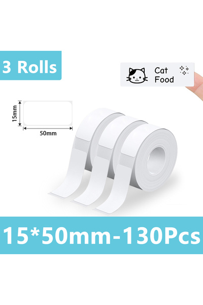 Choice4 3Rolls 1550 Marklife 1/3/6Rolls Thermal Label Adhesive White Sticker ...