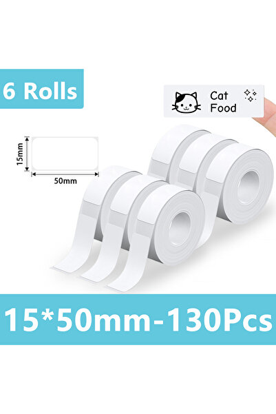 Choice3 6Rolls 1550 Marklife 1/3/6Rolls Thermal Label Adhesive White Sticker ...