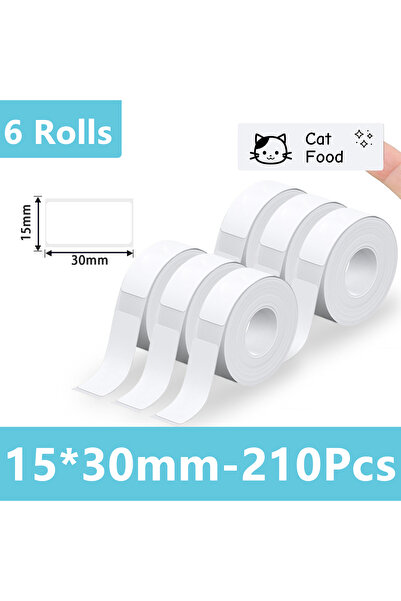Choice 6Rolls 1530 Marklife 1/3/6Rolls Thermal Label Adhesive White Sticker T...