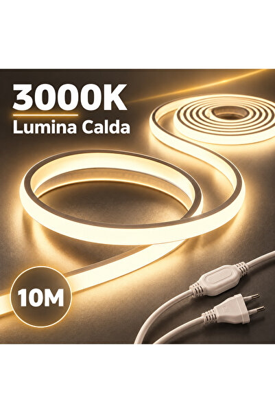 proled Ταινία LED COB 220V 10μ, 3000K Θερμό Λευκό, IP65, 10W/μ, 1000lm/μ, Κιτ...
