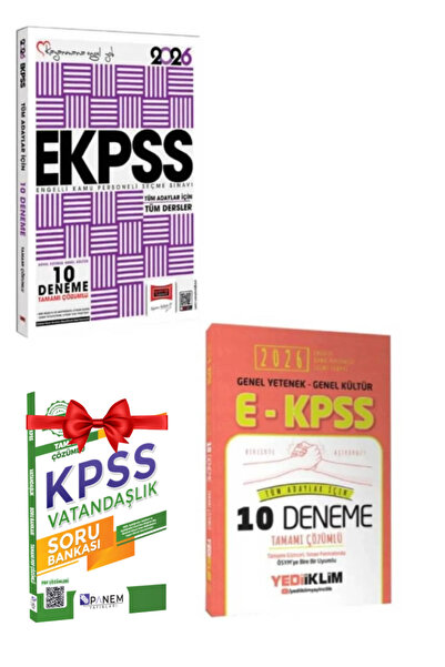 Yargı Yayınları 2026 Yargı EKPSS Deneme Sınavı+Yediiklim EKPSS Deneme Sınavı+...