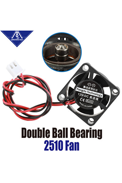 Choice 24V Mellow 24V 2510 Fan For 3D Printer Parts Small Cooling Dual Ball B...