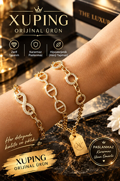 XUPING JEWELRY Xuping Original Stainless Tarnish Free Elegant Gold Bracelets