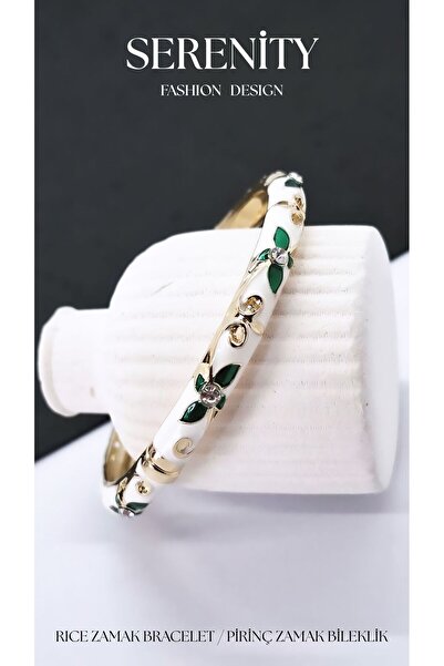 Serenity Flower Figured Zircon Stone Colorful Satin Enamel Brass Plated Zamak...