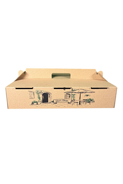 KARDEM AMBALAJ Karton Lahmacun Kutusu 40x23x8,5 cm. ( 100'lü Paket )