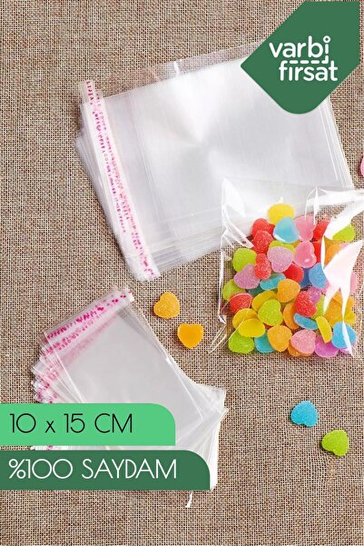 Varbifırsat Bantlı Jelatin Şeffaf Poşet / 10x15 Cm 50 Adet