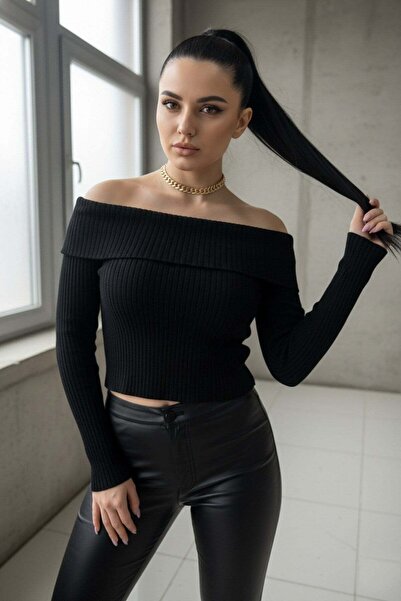 Teenage Millionaire بلوزة نسائية سوداء من ماركة مادونا بقصة نصف قصيرة