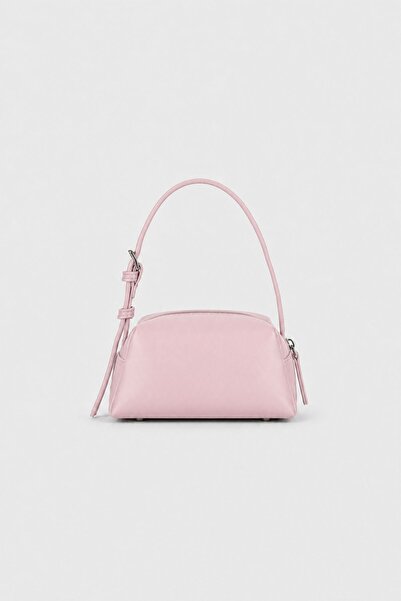 Suud Collection Pink Mini Mervie Baguette Bag