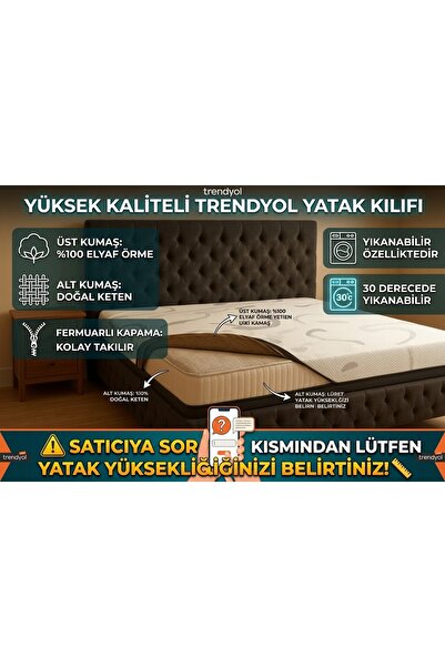 BDPHOME Klass.Yatak Pedi& Şiltesi. Fermuarlı yatak kılıfı