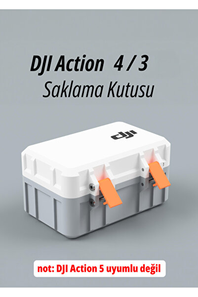 3D snaxx DJI Action 5 / 4 / 3 İçin Dayanıklı Taşıma ve Saklama kutusu(Sert Ka...