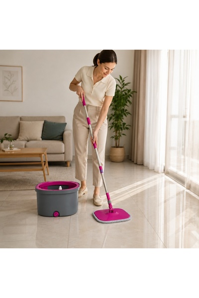 ROYALGROSS Clean Pro Max Temizlik Seti Kirli ve Temiz Suyu Ayıran Akıllı Mop ...