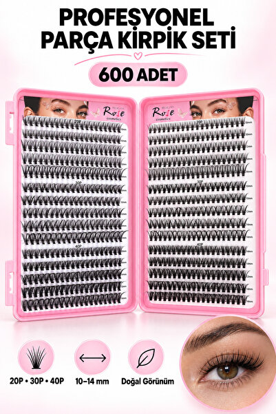 Roesıa Rose Cosmetics 600 ADET Evde DIY İpek Kirpik Seti Profesyonel Hacimli ...