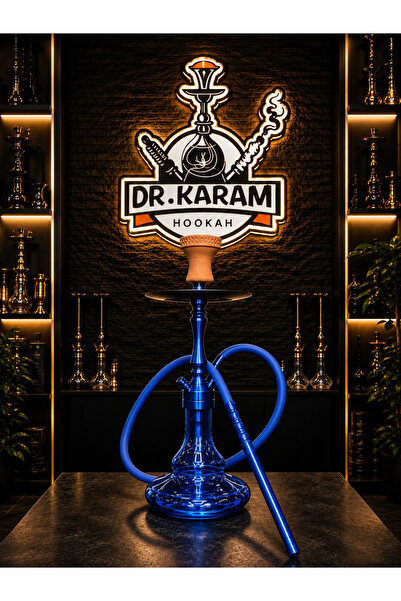 DR KARAM HOOKAH Zarif Nargile – Alüminyum Takım (Mavi)