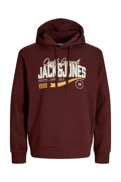 Jack & Jones Μπλούζα φούτερ ανρδική 12299467 "Quality Garments" μπορντό