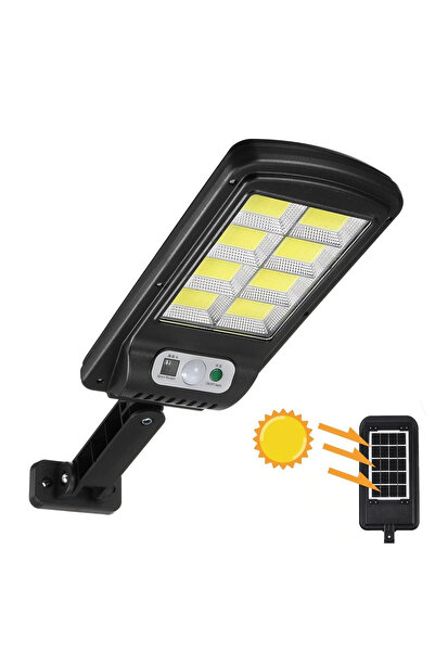 BASHAR Mini proiector 160 LED COB 8 casete cu panou solar, senzor de mișcare ...