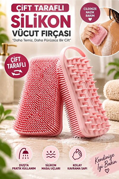 Kitchen Beauty Çift Taraflı Silikon Vücut Ve Saç Bakım Fırçası, Saç Ve Vücut ...