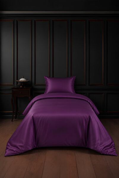 remtex 100% Cotton Satin Lilac (83 Thread-125 Gsm) Single Duvet Cover Set