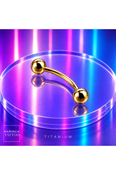 Karınca Piercing Gold Altın Rengi Titanyum Kulak Piercing Kaş Helix Conch Smi...