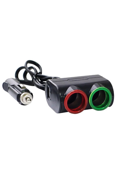 PRİZE Priza auto 12V Olesson 1631 cu 3 intrari 120W negru